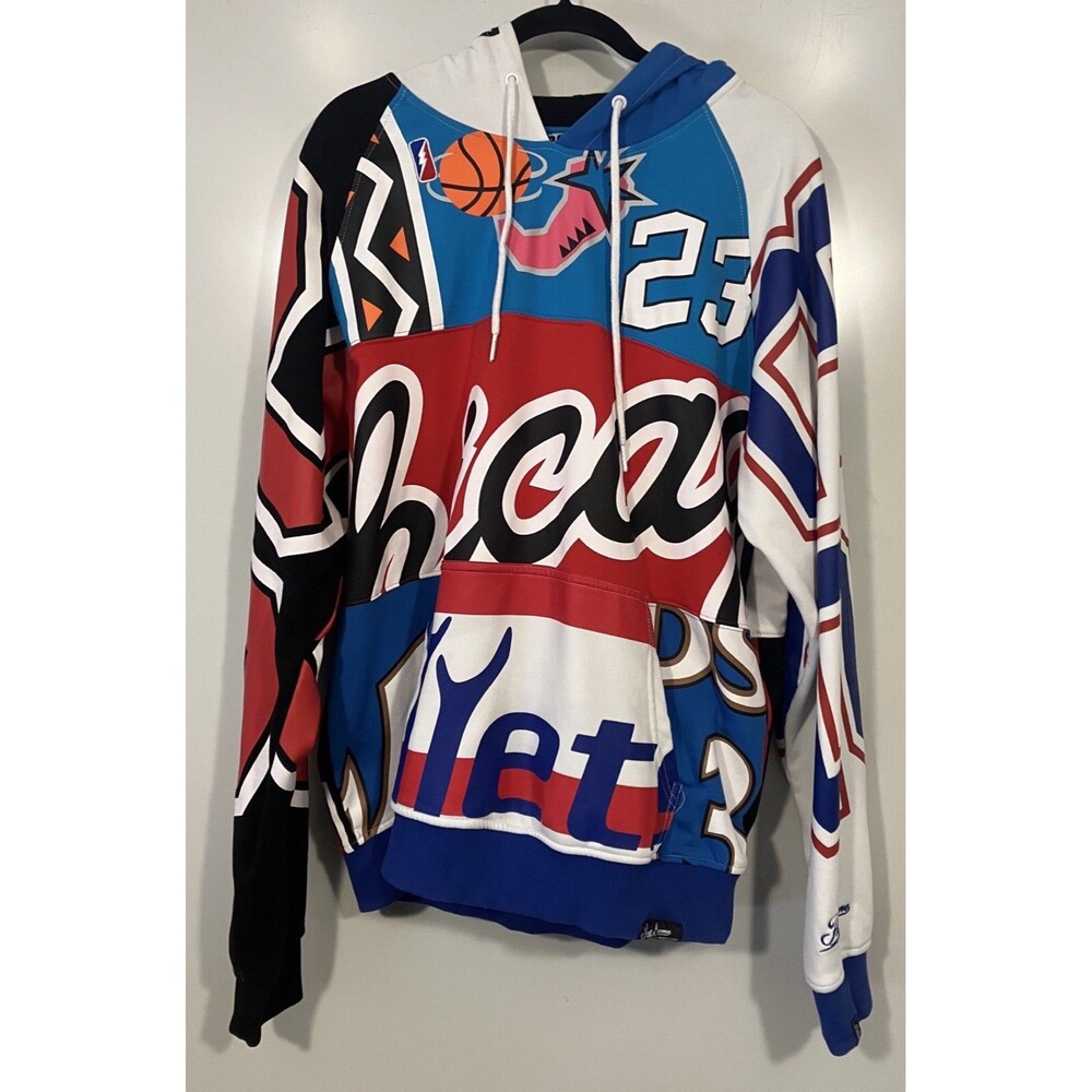 Official Post Game Apparel Michael Jordan Patchwork Hoodie Sz 2XL RARE SEE DESC